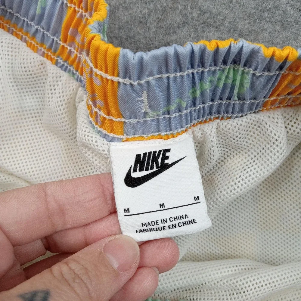 Nike Swim Trunks Shorts Mens Medium Tropical Check‎ Lined Multicolor DR9845-739